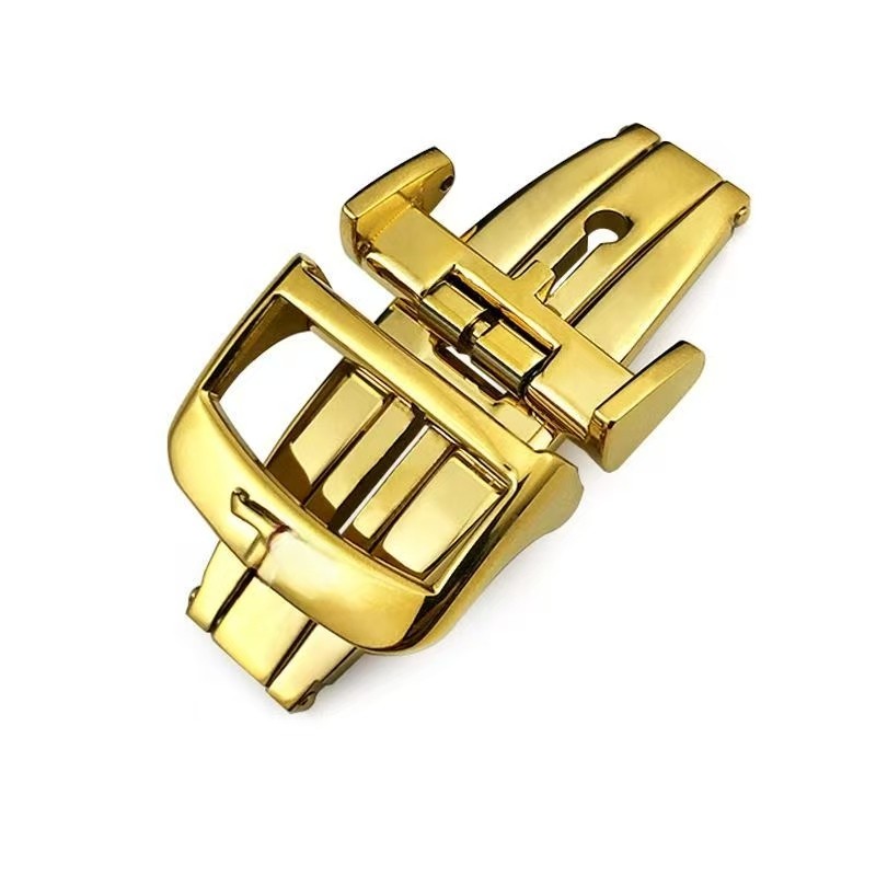 14 16 18mm Silver Gold Deployment Butterfly Buckle Fits Jaeger LeCoultre Straps
