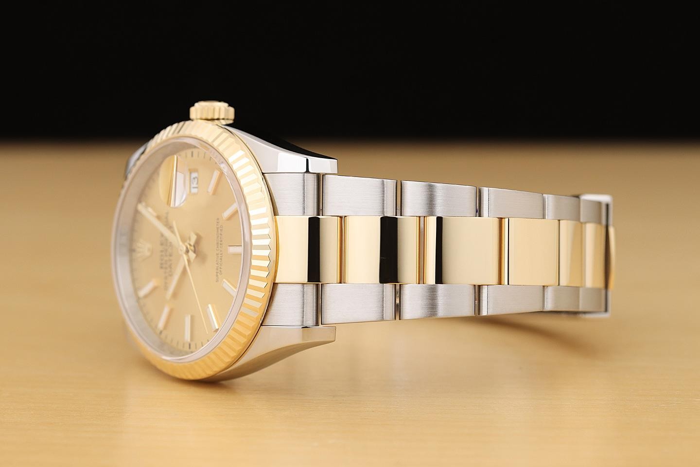2019 CARD ROLEX DATEJUST 126233 18K YELLOW GOLD STEEL 36MM 2TONE CHAMPAGNE WATCH