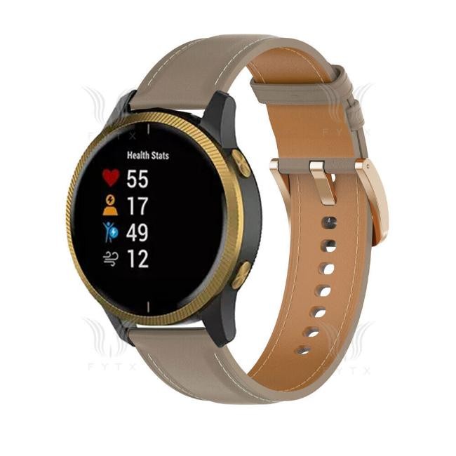 Watch Band Leather Strap For Garmin Vivoactive 5 4 4S 3 Venu 3 3S 2 2S Vivomove