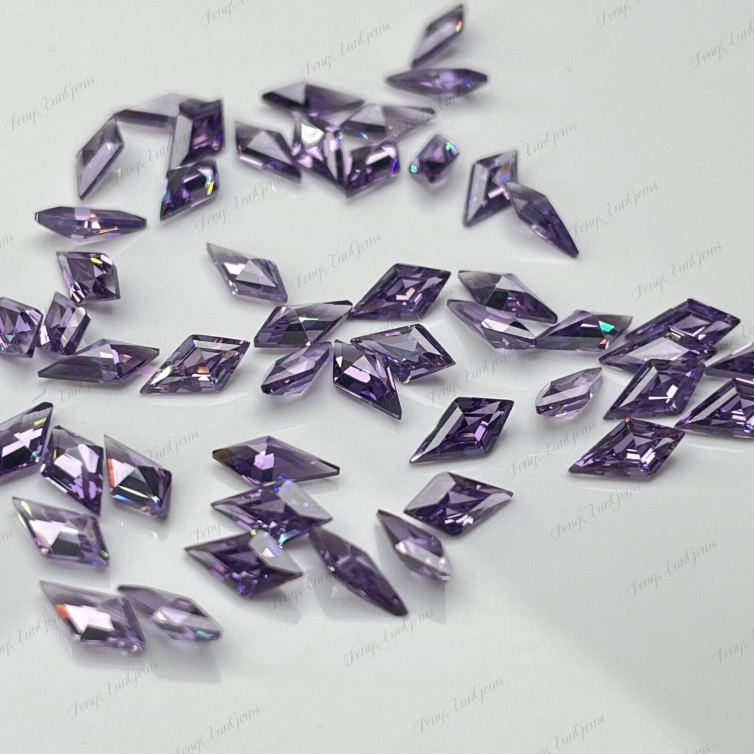 Wholesale Cubic Zirconia Kite Cut Multicolor Color Loose Gemstone For Jewelry