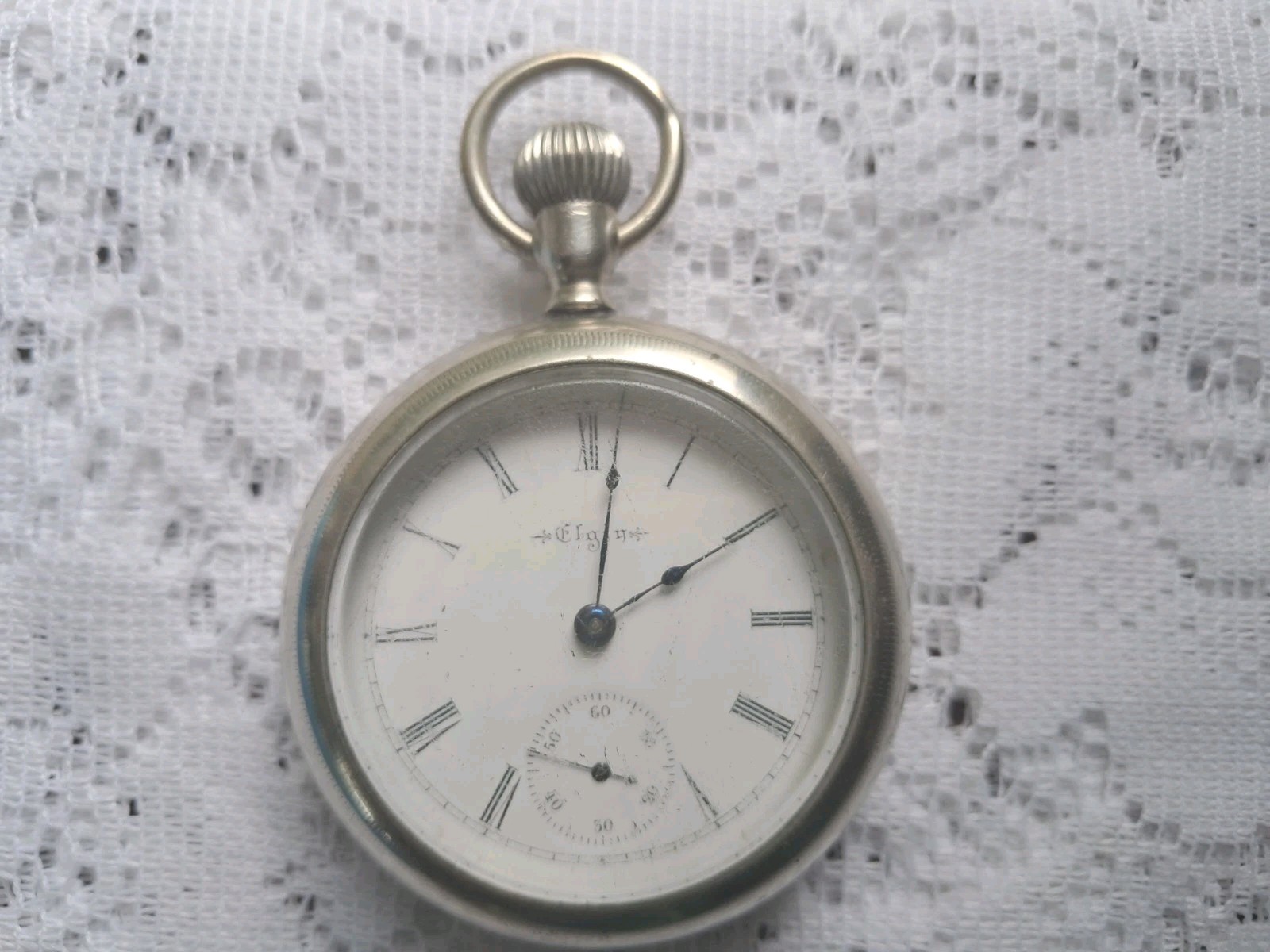 Elgin Railroad Vintage Pocket Watch open face needs service