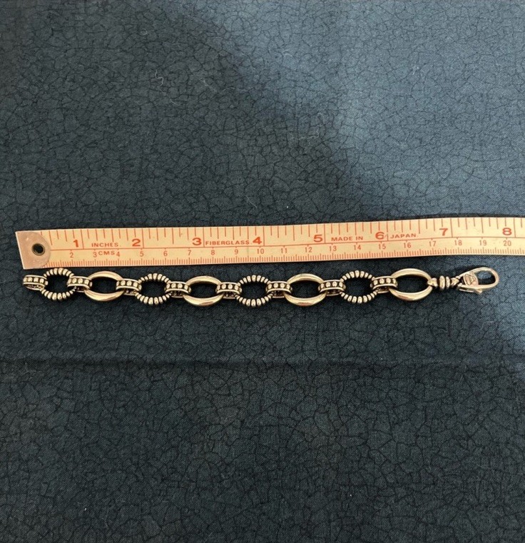 LAGOS Silver Oval Link Chain Bracelet, Lobster Clasp, 7.6-8 in