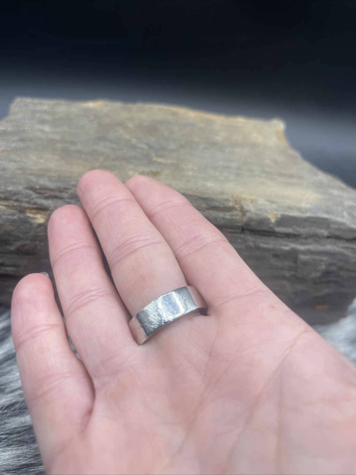MEXICO 925 Silver Vintage Two Tone Full Finger Cocktail Ring #439