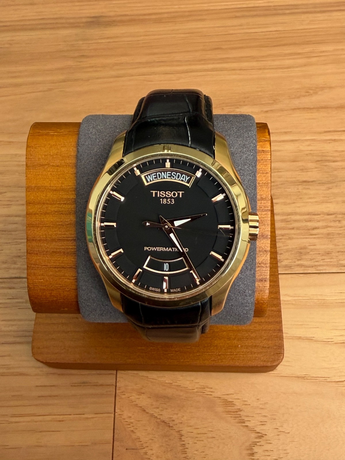 Tissot Couturier Powermatic 80 Men’s Black Watch – T035.407.36.051.01 Rose Gold