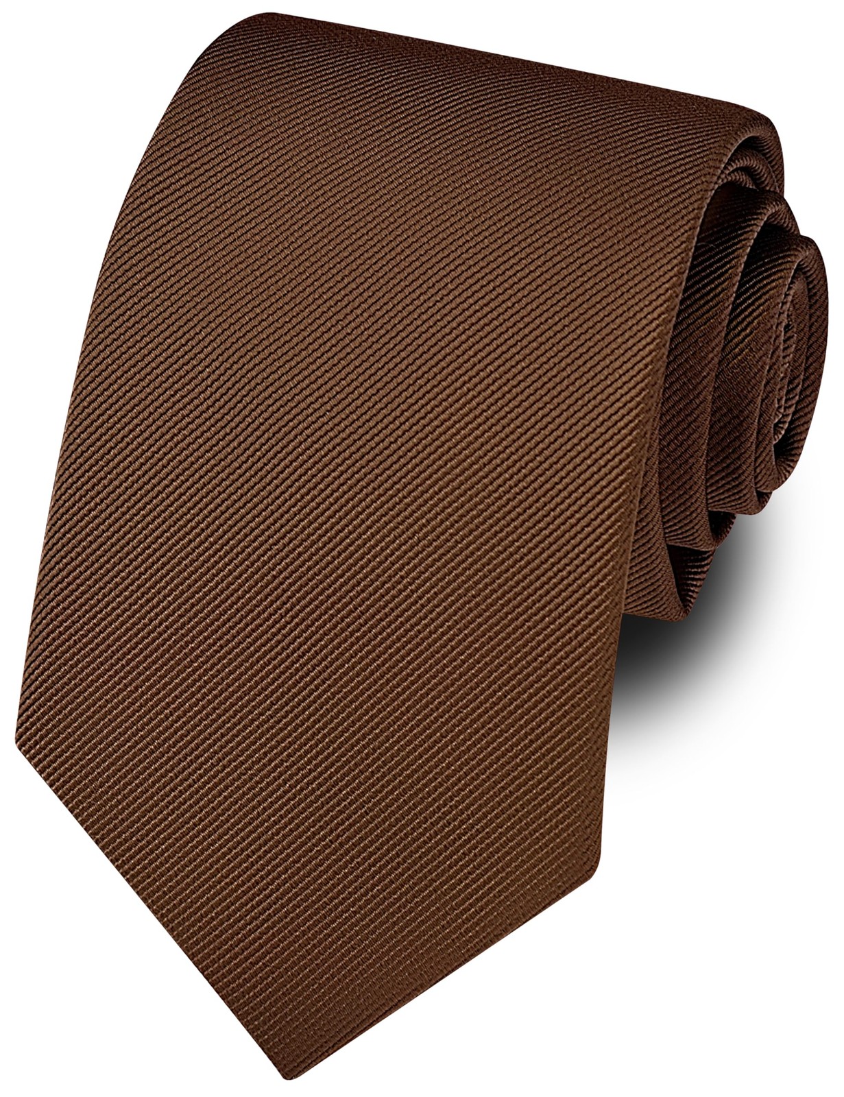 Branduce Brown Tie for Men Wedding Business Party Solid Coffee general,
