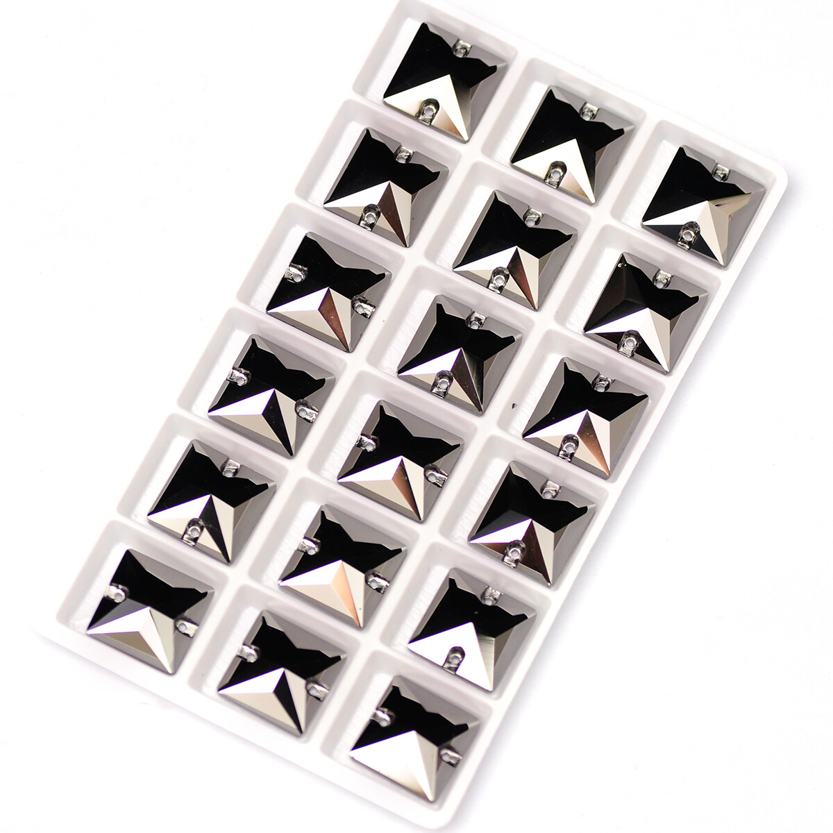 Yanruo Multi-Shape Sew on Strass Crystal Rhinestones for Needlework Jet hematite
