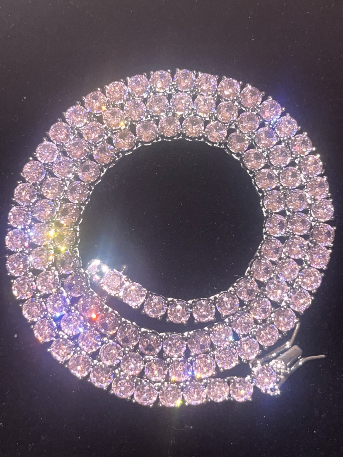 Colored Zirconia Tennis Necklaces ICED OUT Jewelry