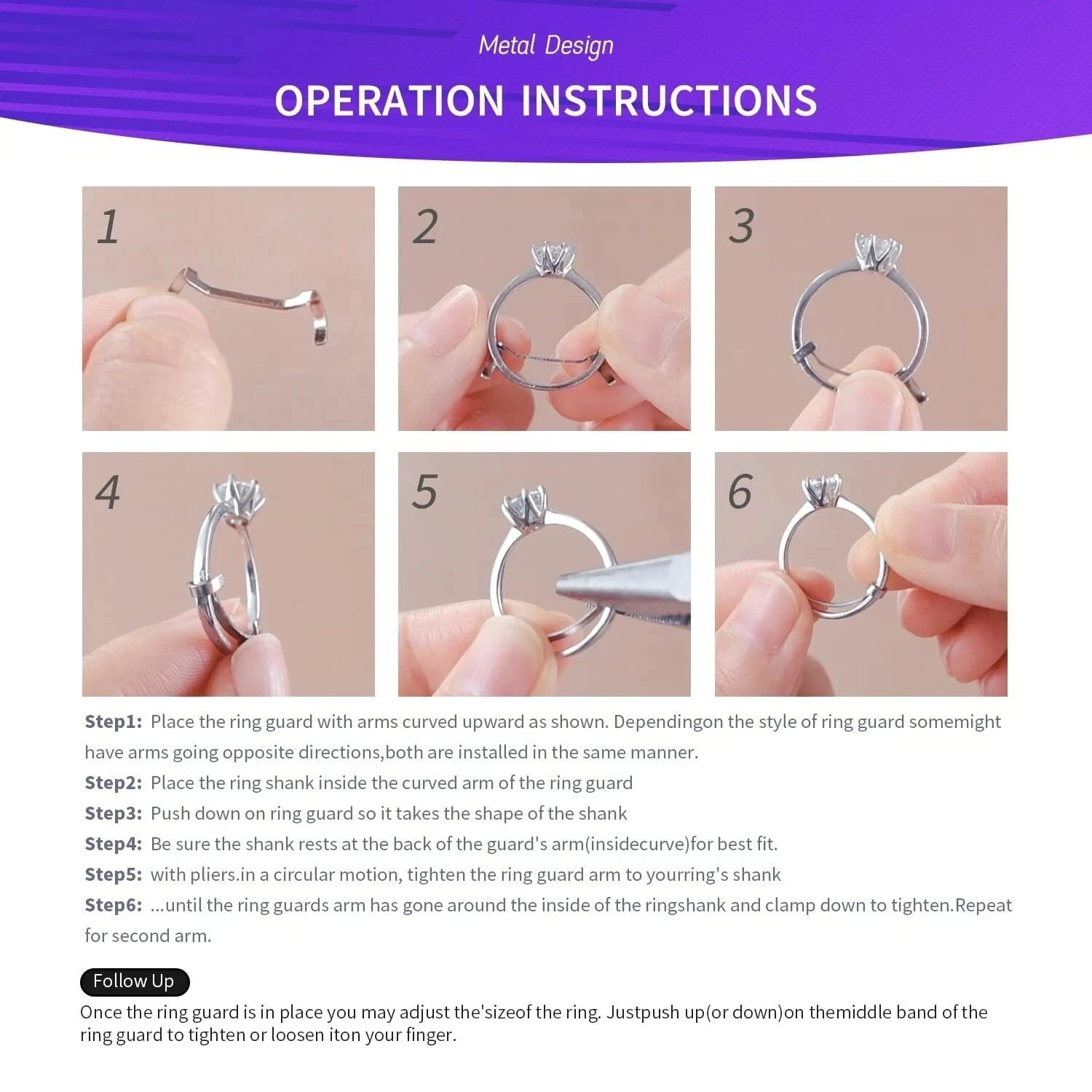 12 Pack Metal Ring Guards Set – 3 Sizes Invisible Ring Adjusters Gold Silver