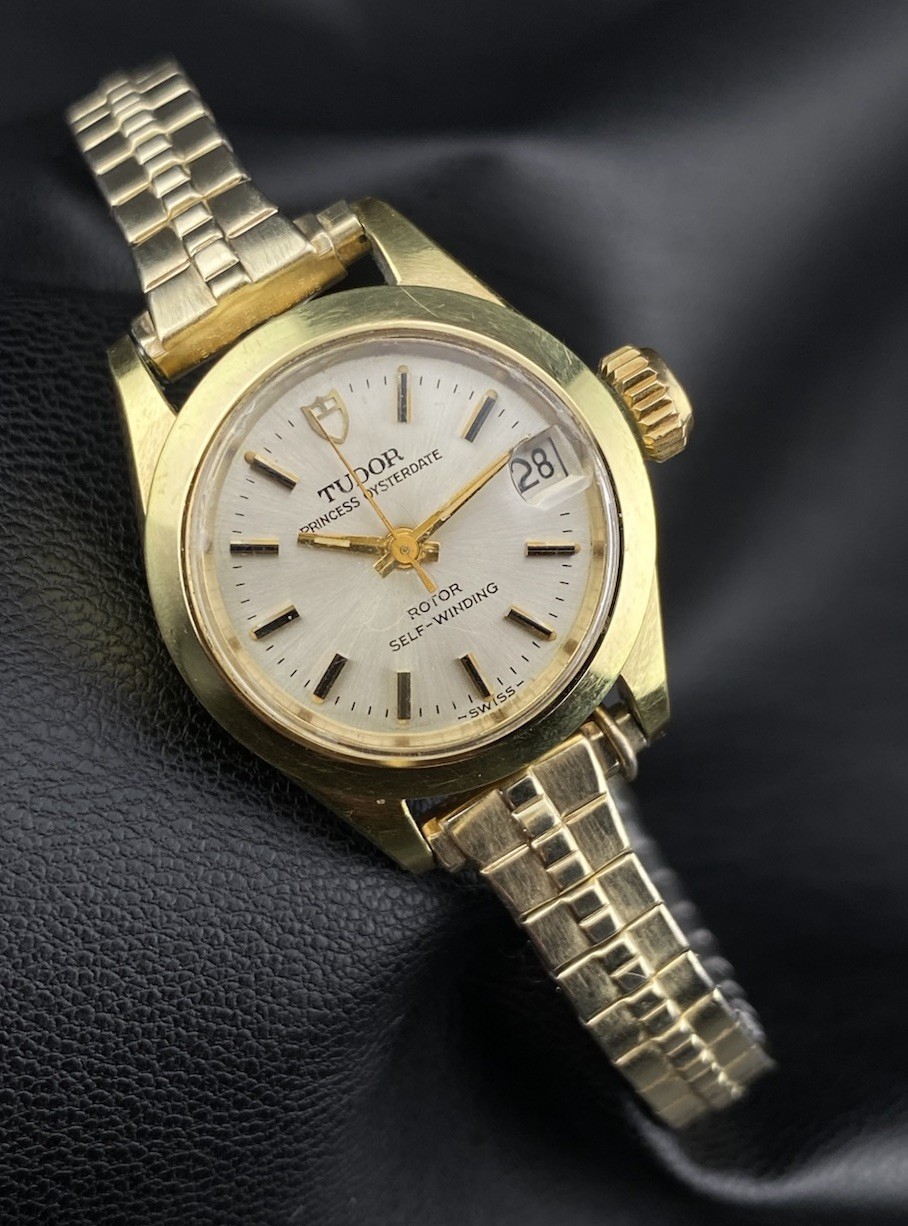 Tudor Princess Oysterdate Dainty Date Dial Gold Plated Aides Watch Self Winding