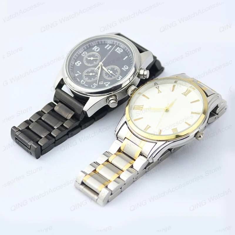 Solid Stainless Steel Watch Band for Tissot 18-24mm Flat End Butterfly Clasp