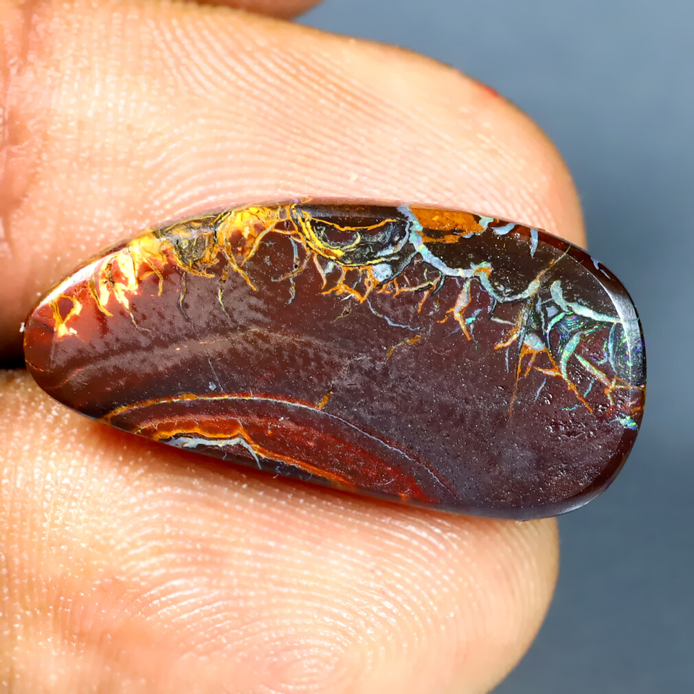 13.16 ct Fancy Cabochon (24 x 12 mm) Multi Australian Koroit Boulder Opal