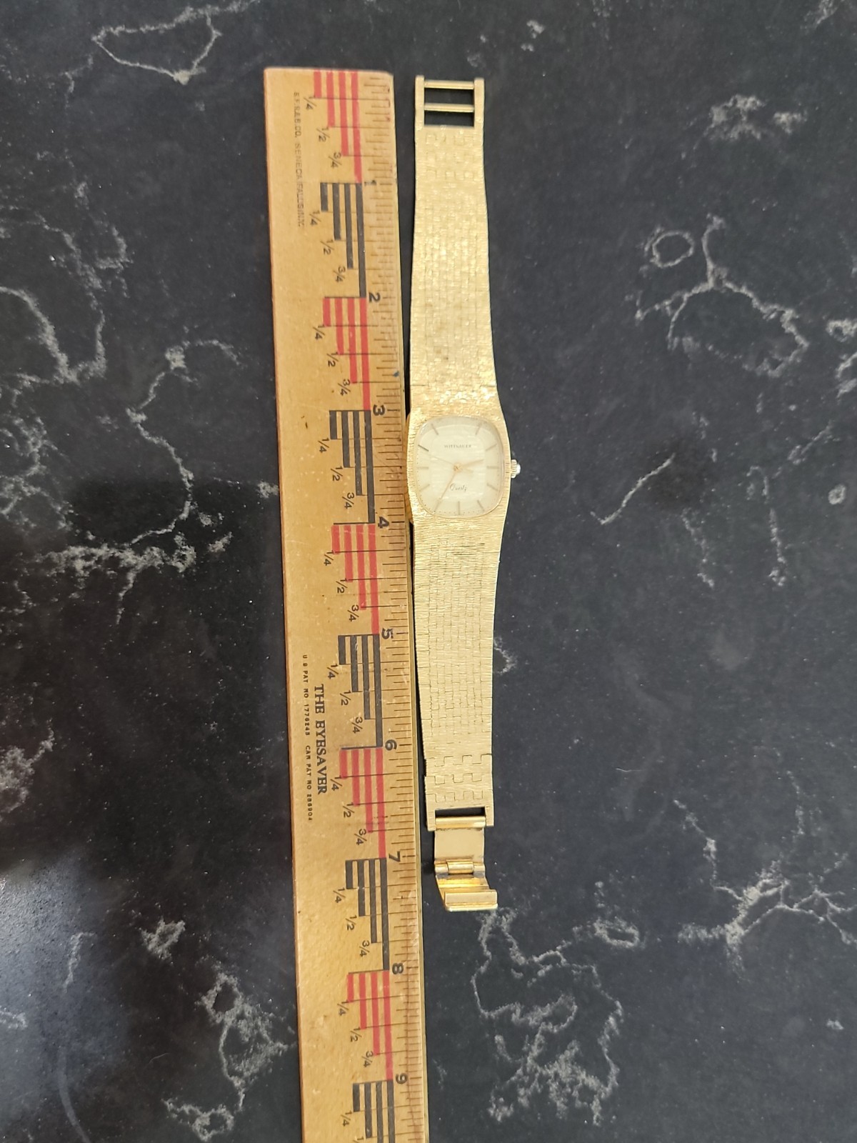 Vintage Men’s Wittnauer Integrated Bracelet Gold Quartz Watch New Battery