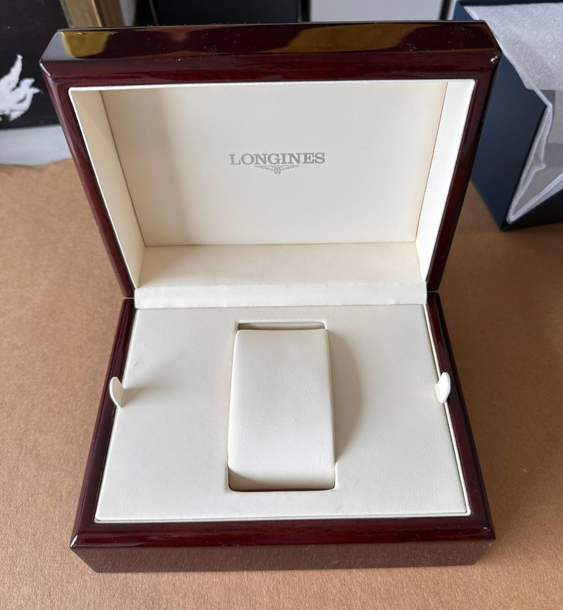 Longines Wooden Watch Presentation Display Box, 6.75x5x3.25 – Brand New