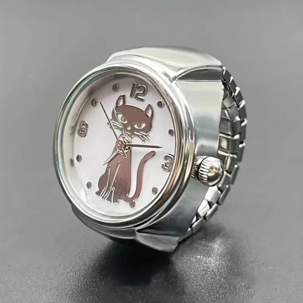 Silver Cat Quartz *Ring Watch*