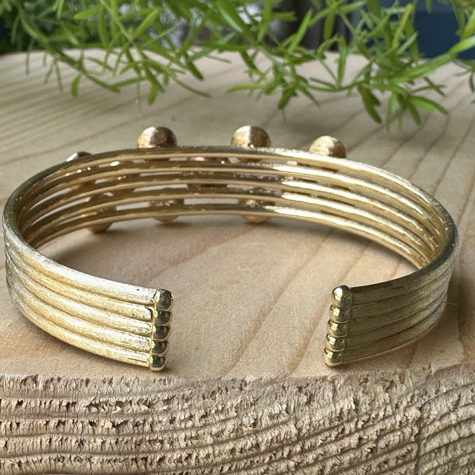 Marco Bicego Jaipur Cuff Bracelet Size 6 Gems Yellow Gold 750 18k Signed 21.7g