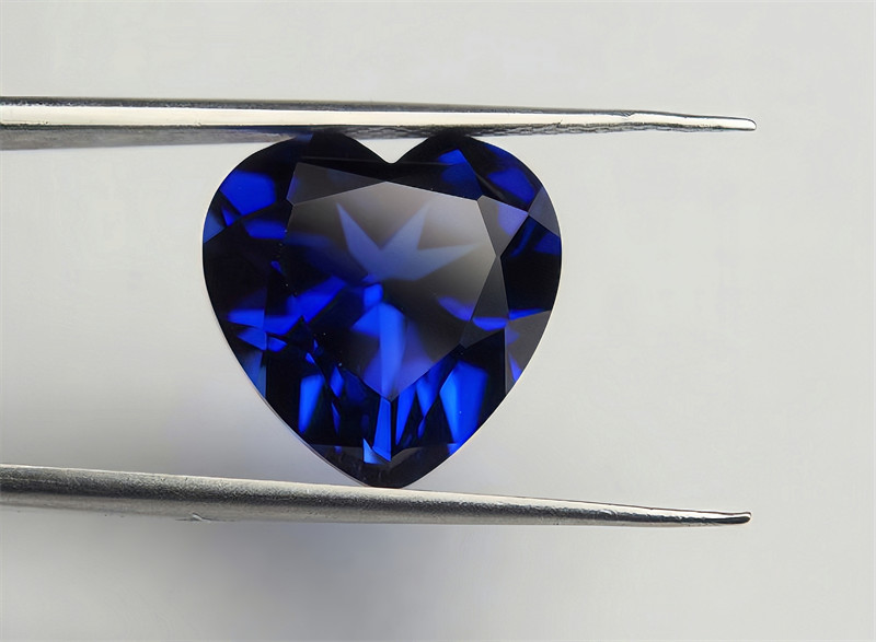 HEART CUT ROYAL BLUE SAPPHIRE LAB-CREATET HIGH QUALITY AAAA+ LOOSE GEMSTONES