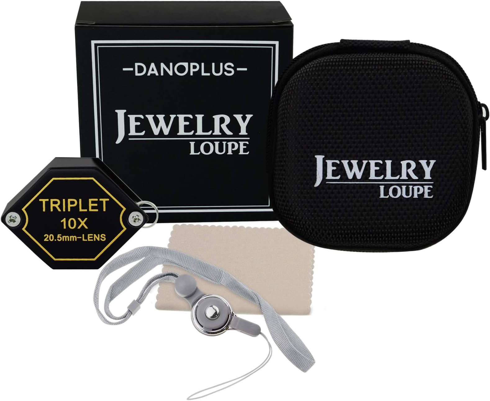 10x Magnifier Jewelry Loupe 20.5mm Triplet Lens Optical Glass Pocket Gem Magn…