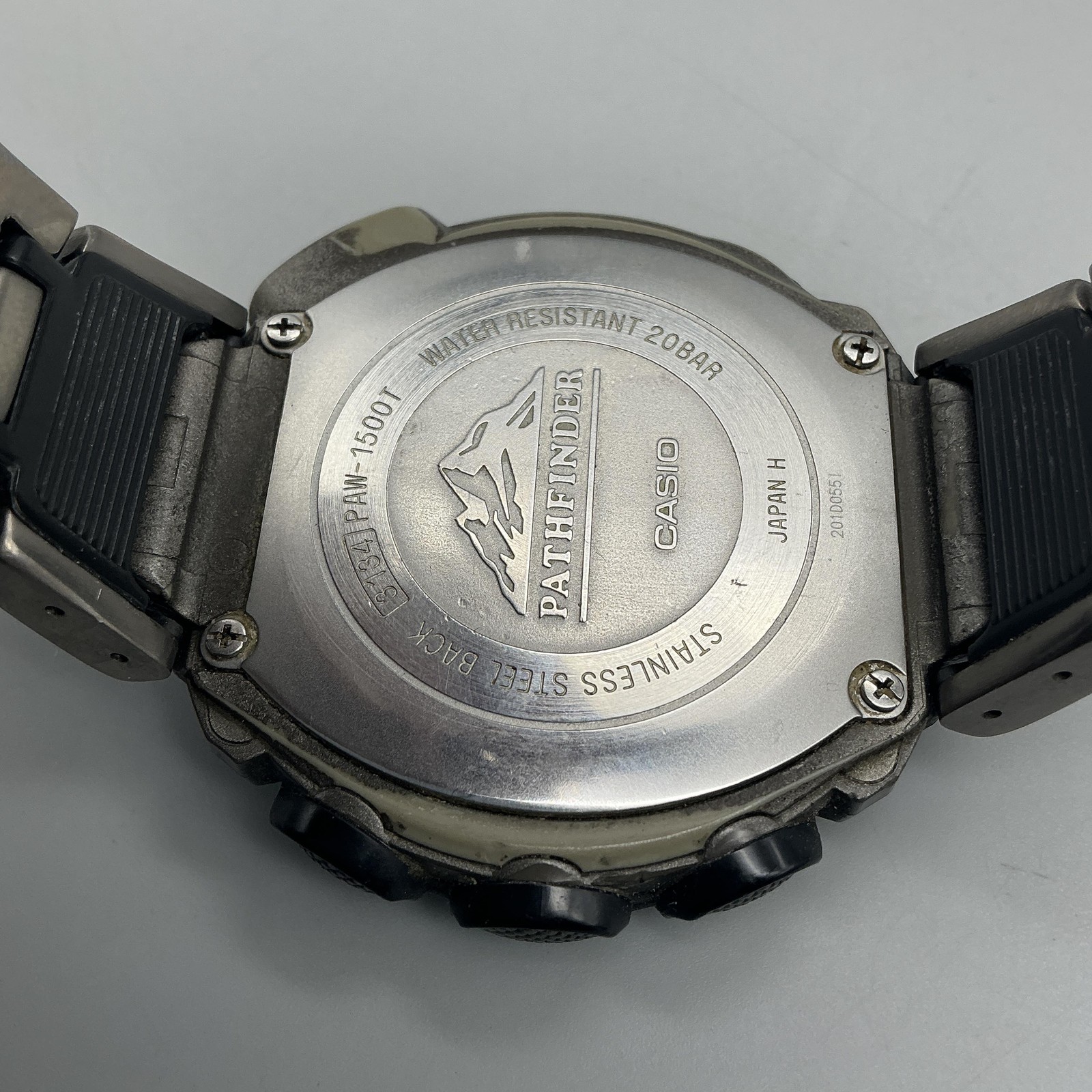 Casio Pathfinder PAW-1500T Mens Watch 49mm Titanium Solar Day Date 7.25″