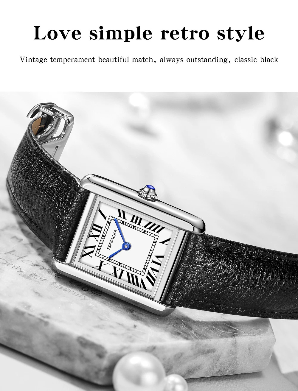Fashion Roman Time scale 1108 Rectangular Couple Frank Watch Silver Luxur