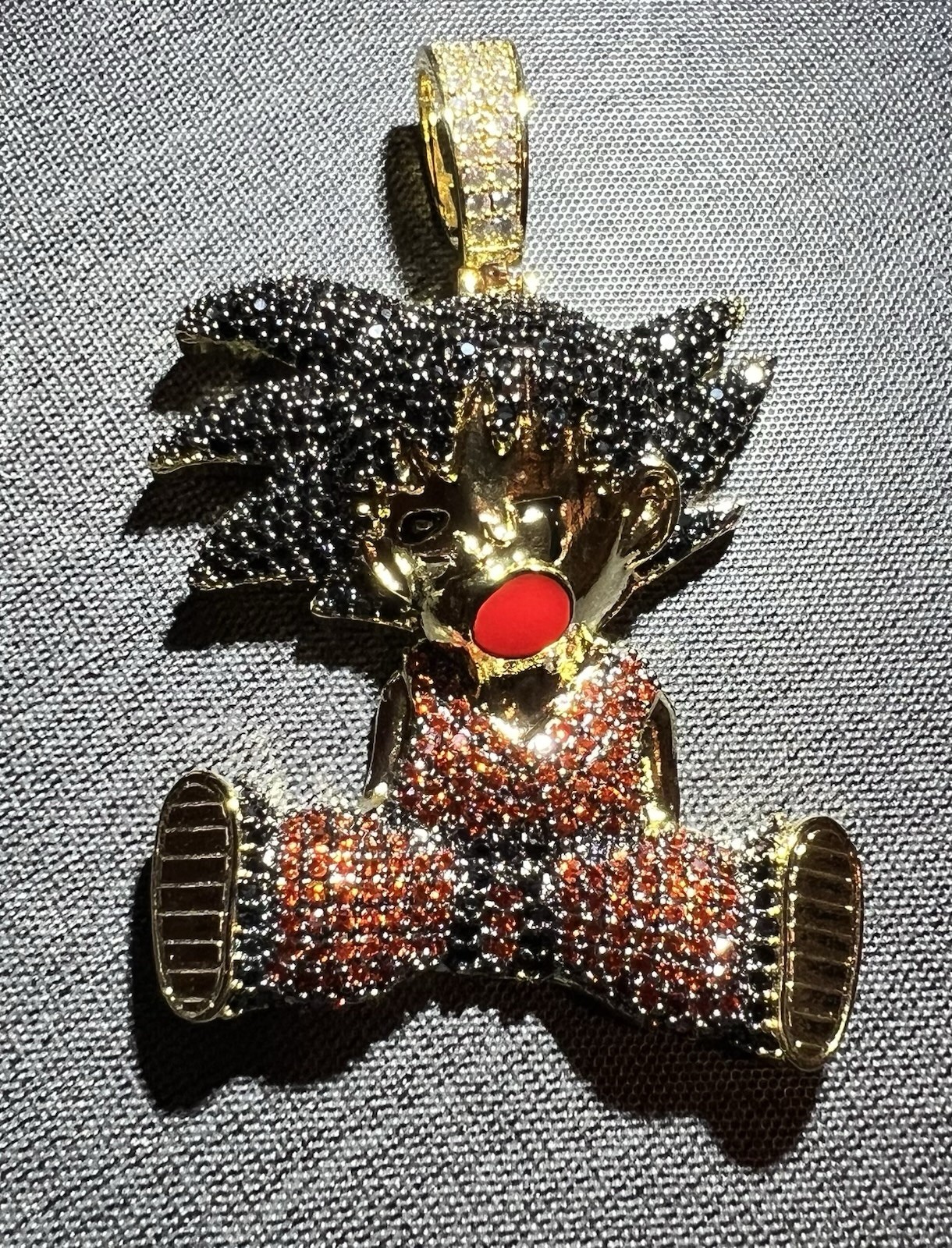 925 gold 14k plated over stainless steel with 5A CZ Iced Out Goku Pendant