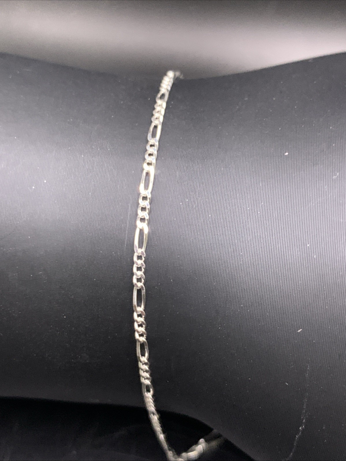 925 Sterling Silver Figaro Bracelet 6.5” 1.6mm