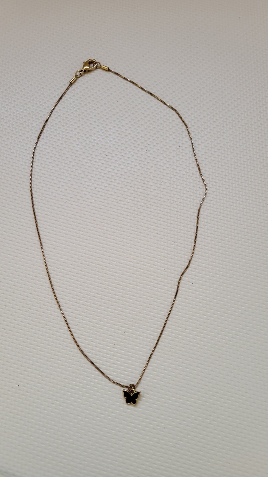 Women’s Gold Color Plated Necklace Chain Butterfly Colar Choker