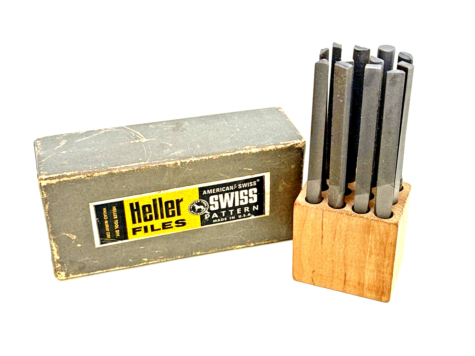 12 HELLER SWISS PATTERN BENCH MACHINE FILES No. 2 SIZE 3 1/4″ X 1/4″