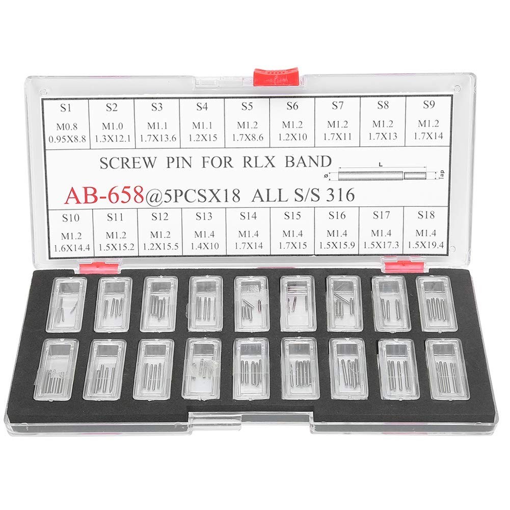 Stainless Steel Screw Pins Links for Watch Bands – Quick Release Spring Bars Kit