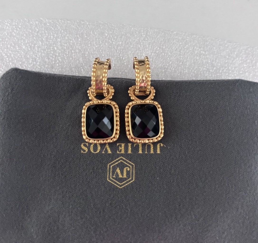 Brand New. $165 Julie Vos Marbella Hoop And Charm Earring