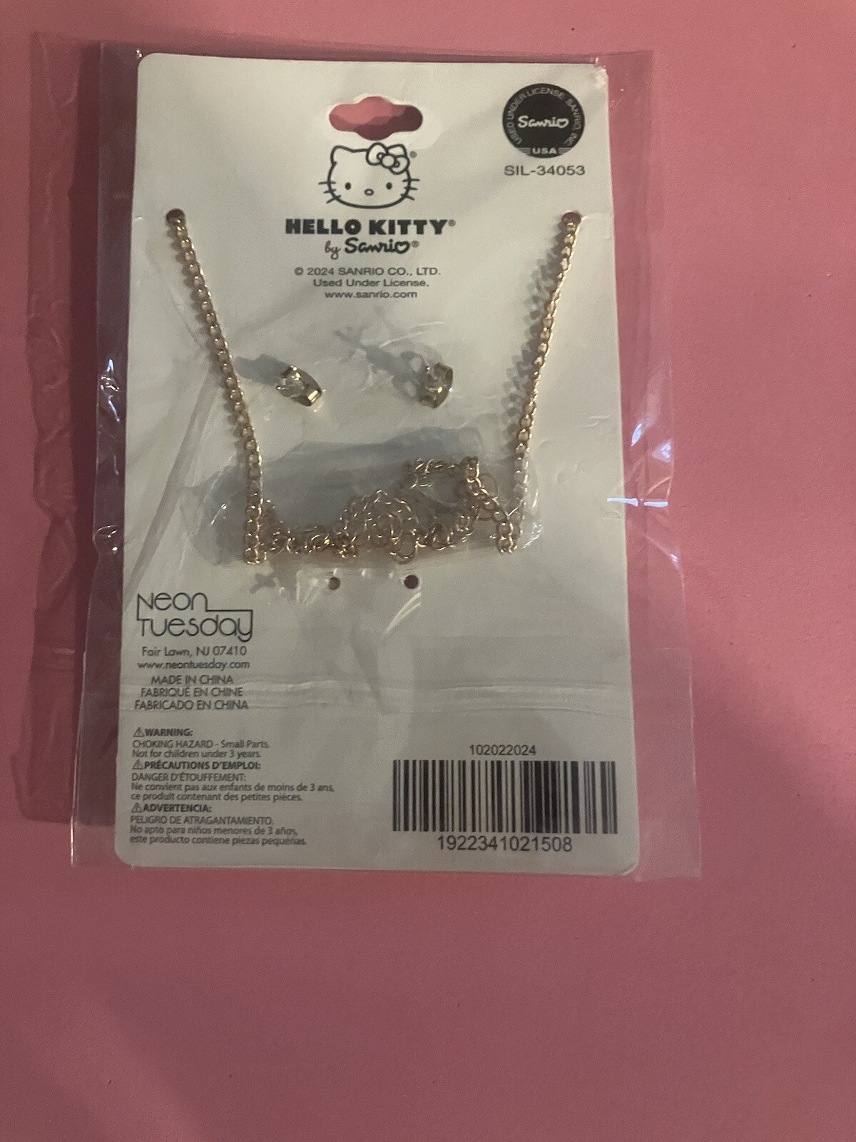 Hello Kitty My Melody Jewelry Set 2-Piece Cinnamoroll Necklace Earrings