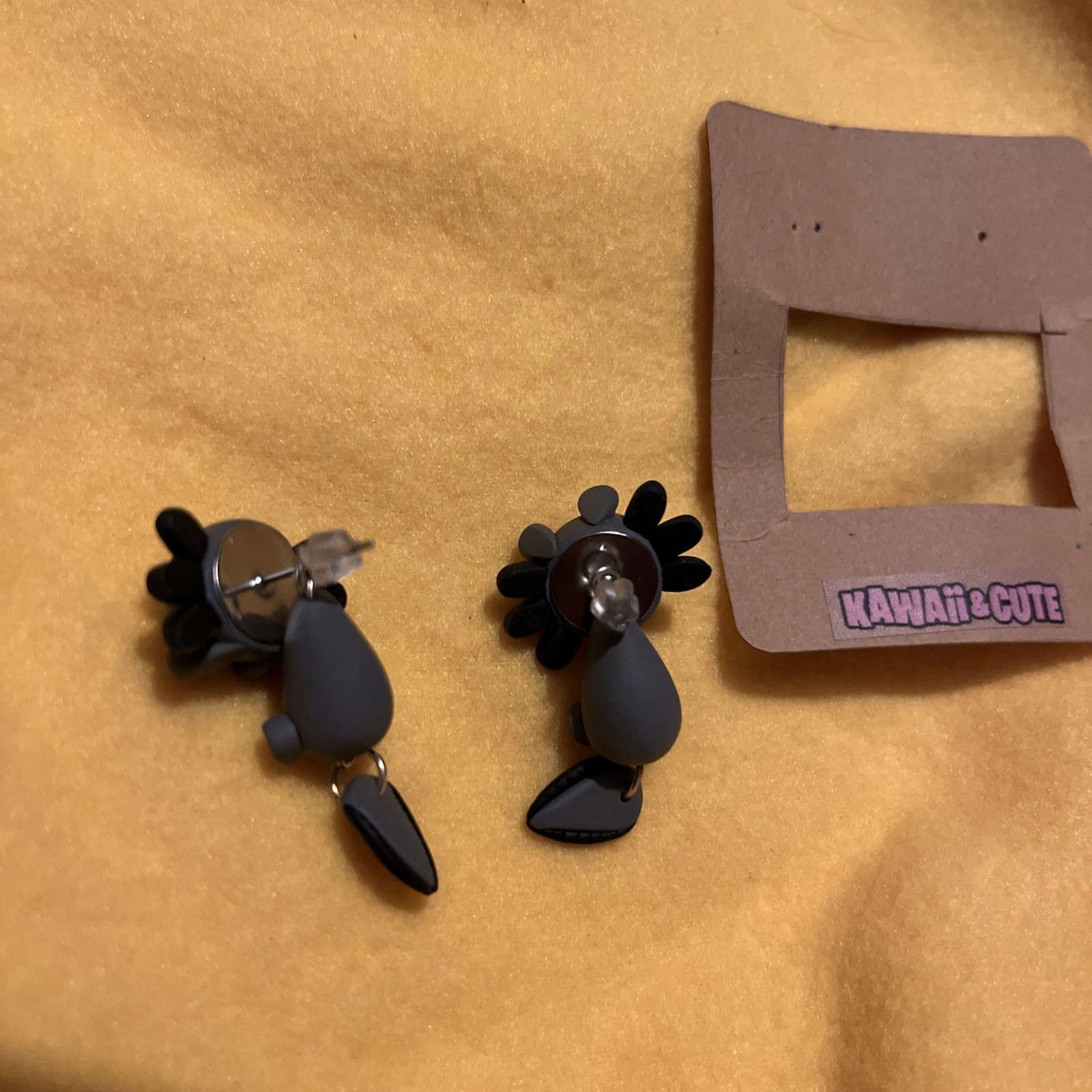 Extremely Rare And Hard To Find Dark Axolotl Kawaii & Cute Earrings