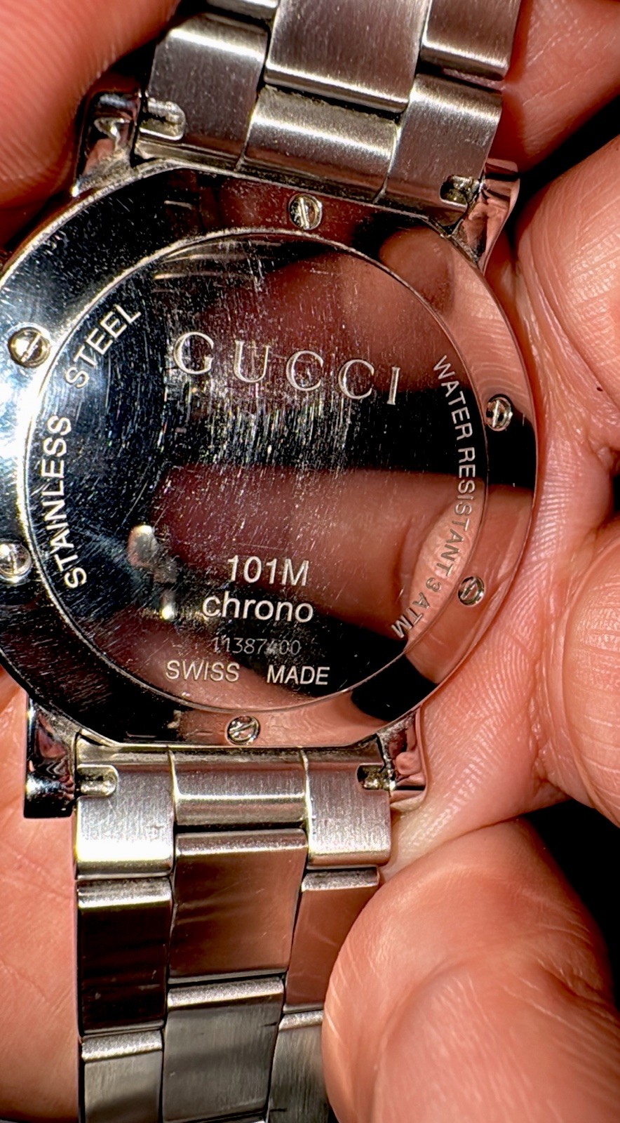 Mens Gucci 101M Chronoscope Diamond Watch Factory Set Luxury Joe Rodeo Benny Co