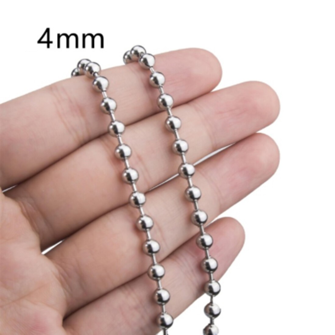 1.5-12mm Unisexs Stainless Steel Silver Bead Ball Chain Necklace Or Bracelet New