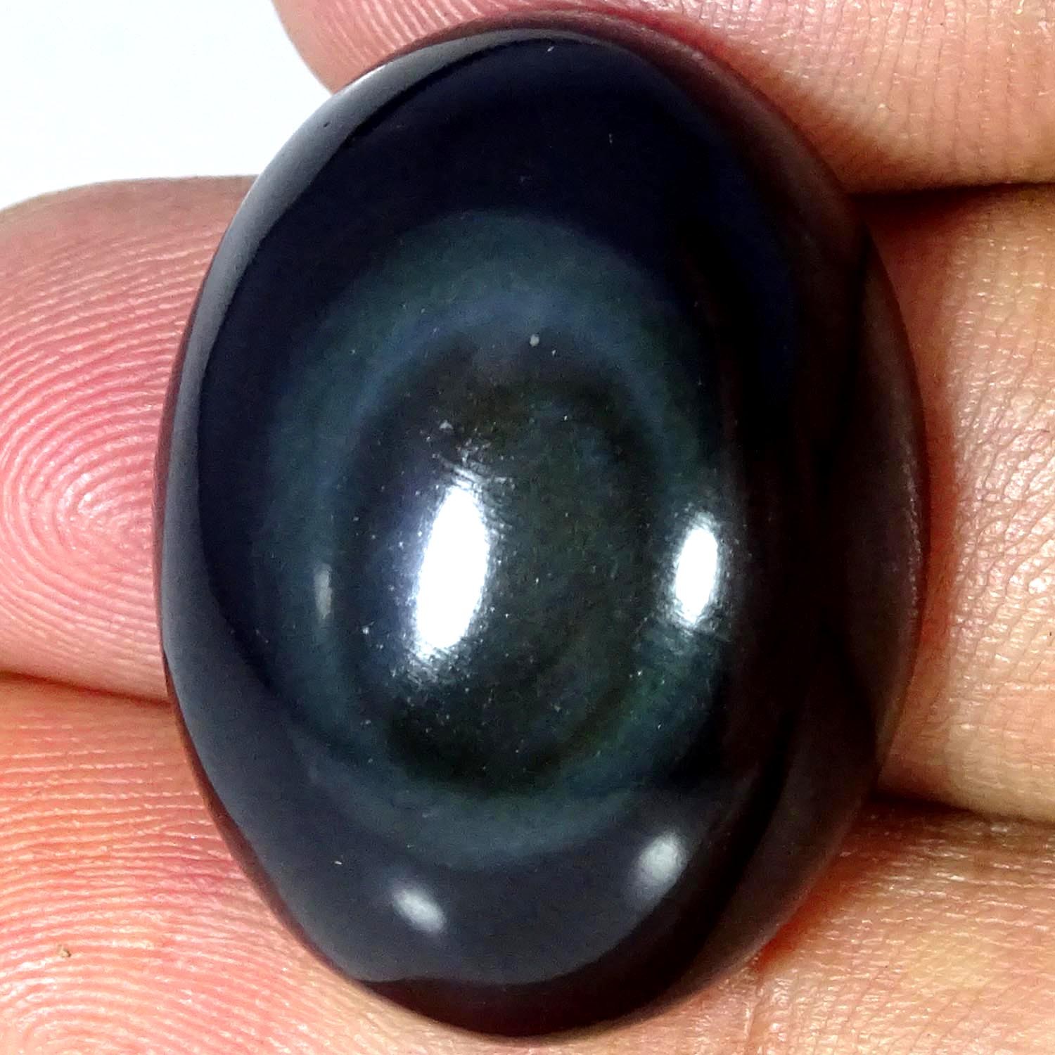 43.50Cts. Natural Rainbow Obsidian Oval Cabochon Gemstone 21X28X10MM