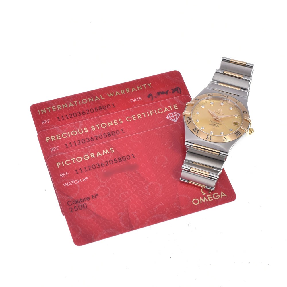 with paper OMEGA Constellation 111.20.36.20.58.001 11P Automatic Men’s O#148524
