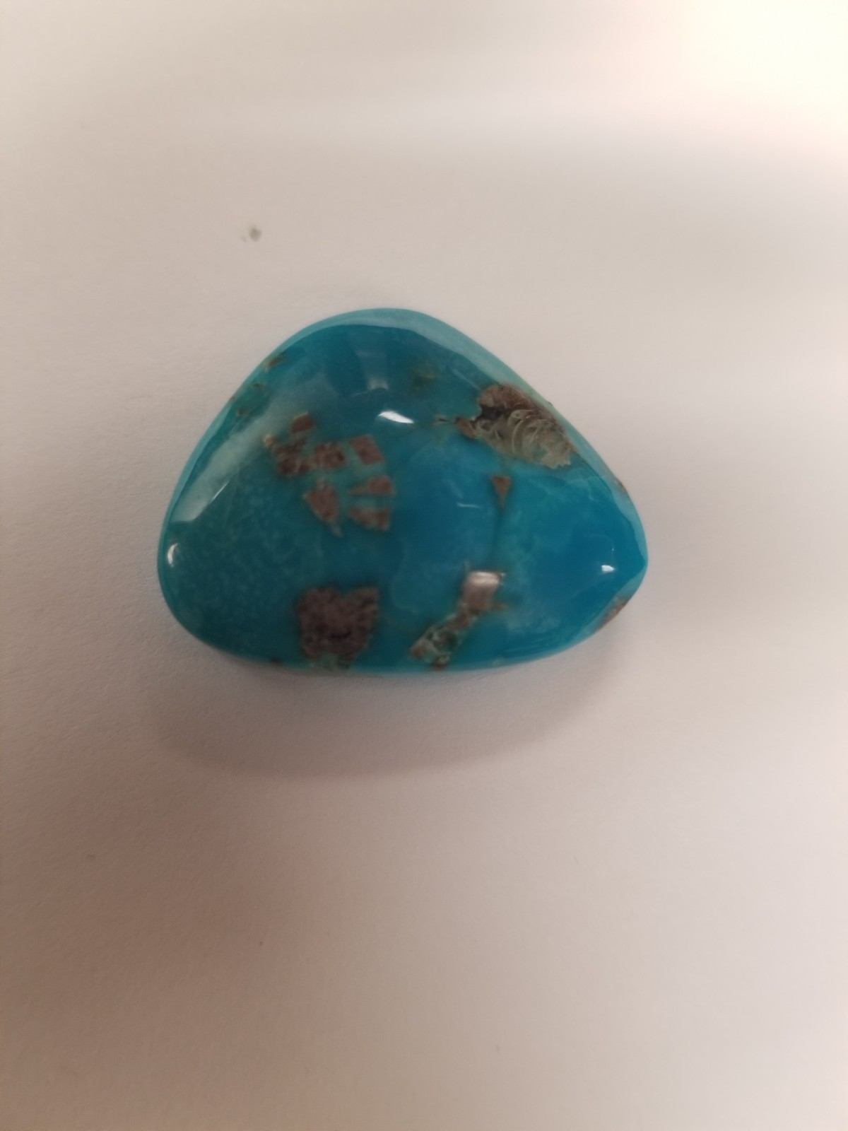 White And Blue Web Turquoise 49 ct. Cabochon Estate Find Old Stock