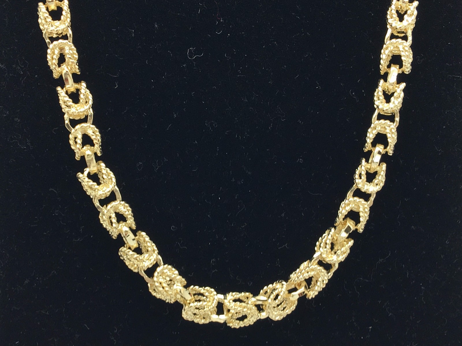 10k Yellow Gold Solid Turkish Link Chain Necklace 24″ 7mm 74 grams