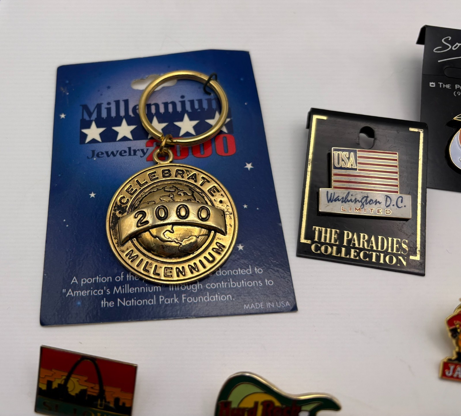 Vintage Lapel Pin Lot of 20 Disney Cogsworth Red Wings Olympics Travel Souvenirs