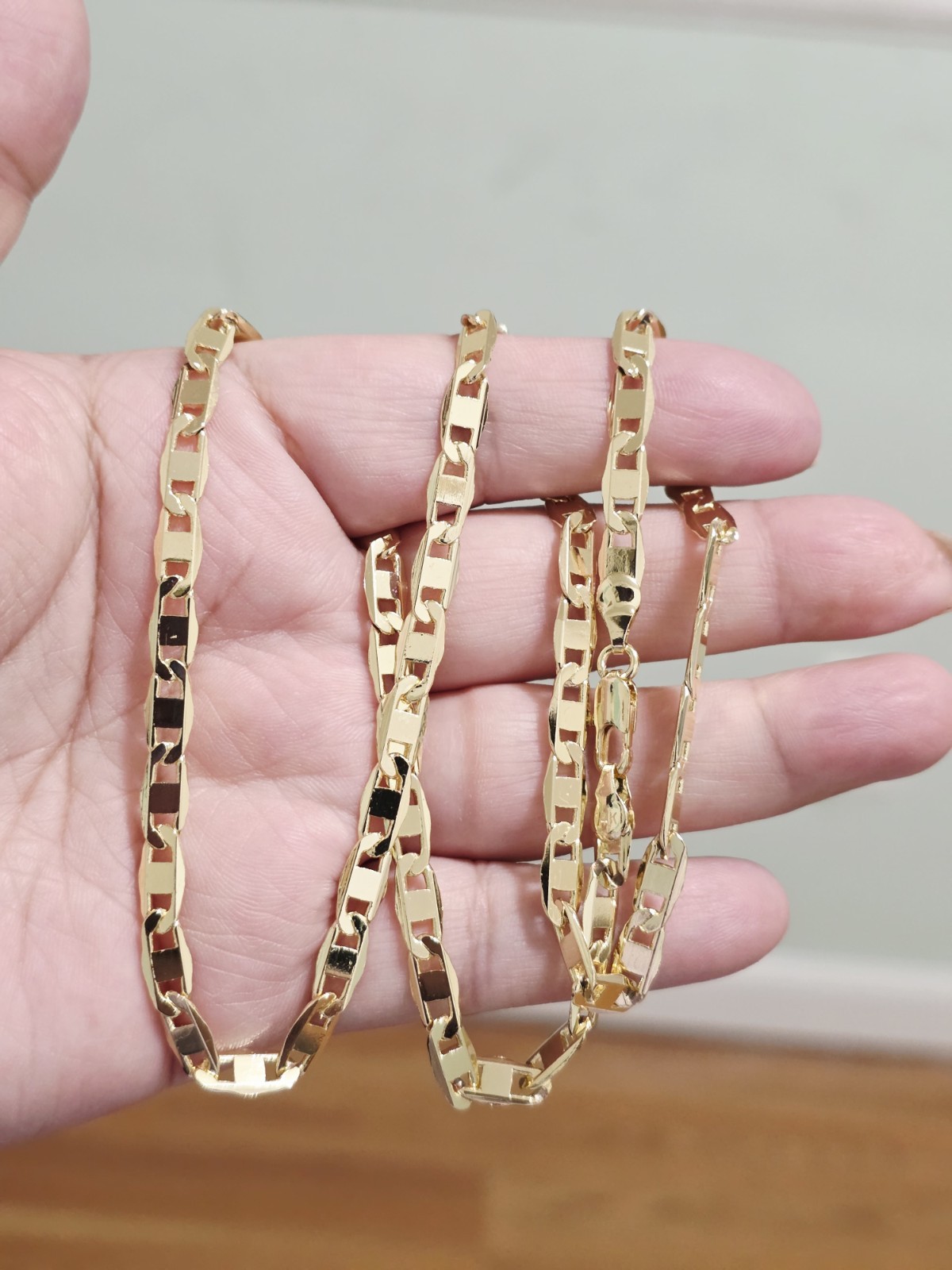 Beautiful 18K Chain, for Men, Cadena Para Hombre 18K Oro Laminado