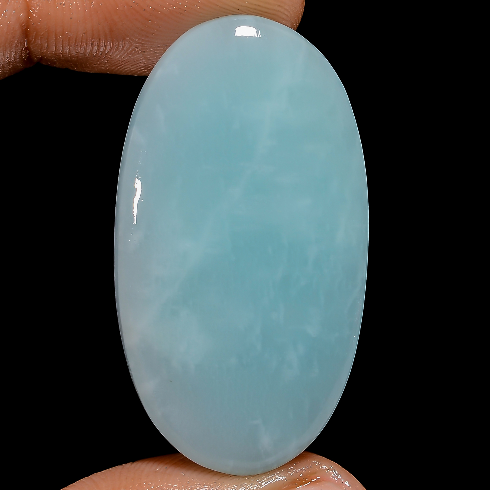 100% Natural Amazonite Oval Shape Cabochon Gemstone 50.5 Ct. 39X21X5 mm GC-39627