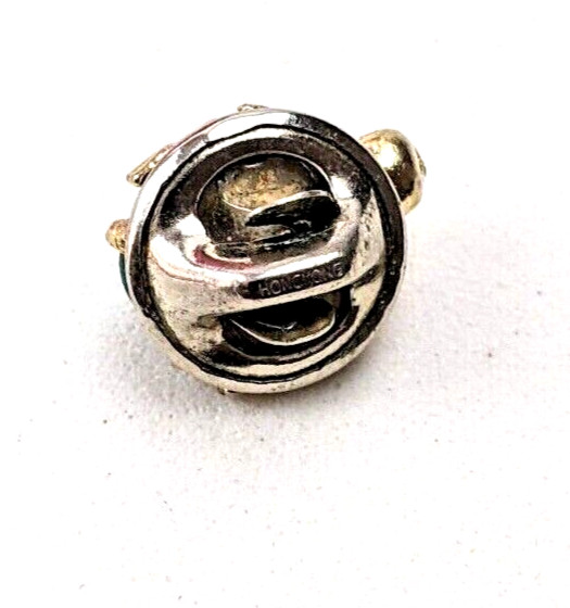 Vtg Lapis Scarab Beetle Lapel Pin Tie Tack Carved Blue Gemstone Clutch Back