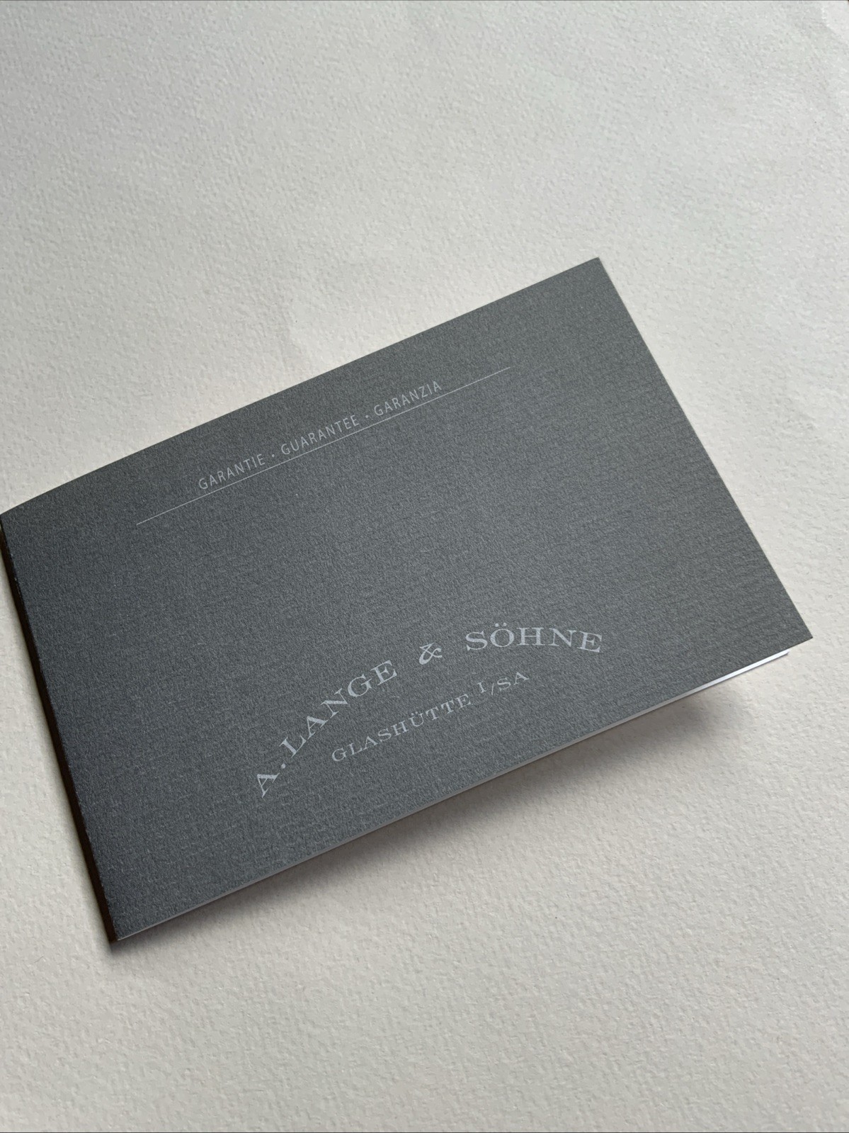 A Lange & Sohne Vintage Certificate AD Stamped