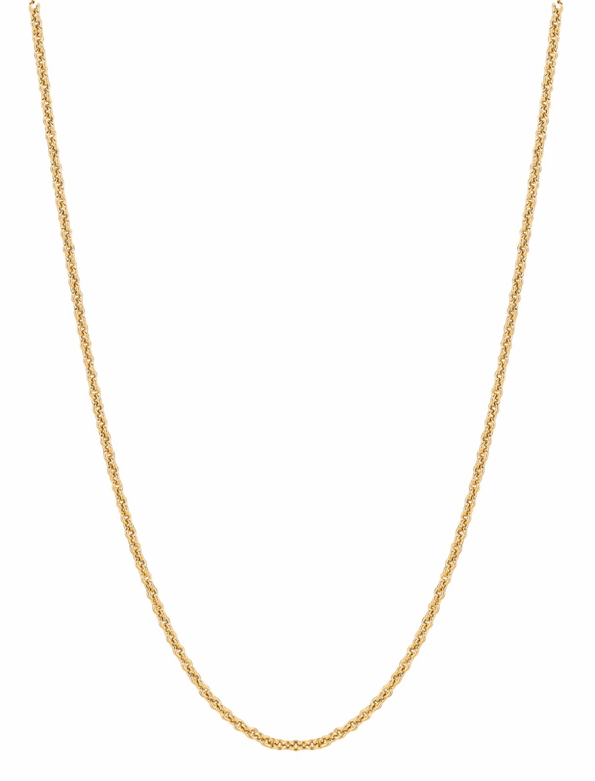 14k Yellow Gold Cable Link Pendant Chain/Necklace 18″ 1.5 mm 1.4 grams RCAB40