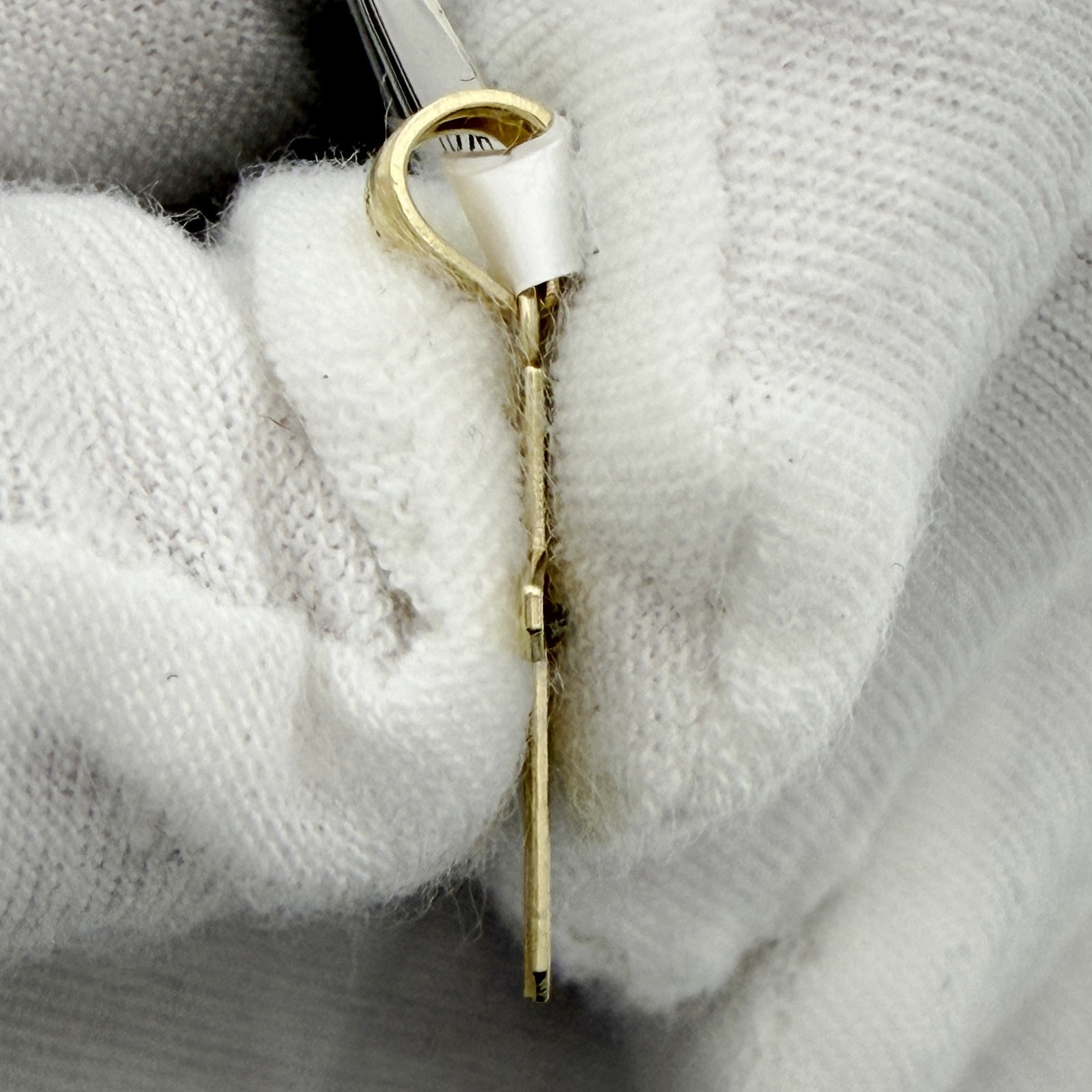 10k Yellow Gold Unisex Tiny Cross Religious Charm Pendant Jewelry Gift