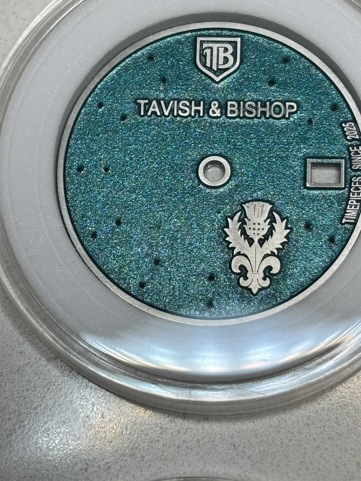 Tavish & Bishop Timepieces Bespoke Fiber Laser Engraved Watch Dials