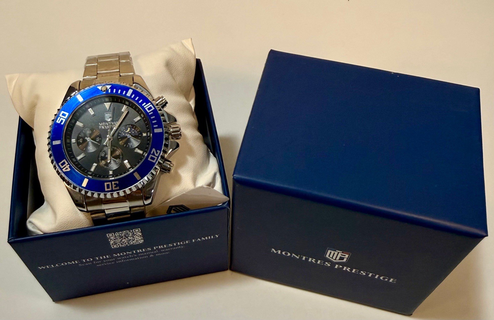 MONTRES PRESTIGE X INVICTA MPW-0089 QUARTZ 42MM CHRONOGRAPH LOOK 30M DRESS NB