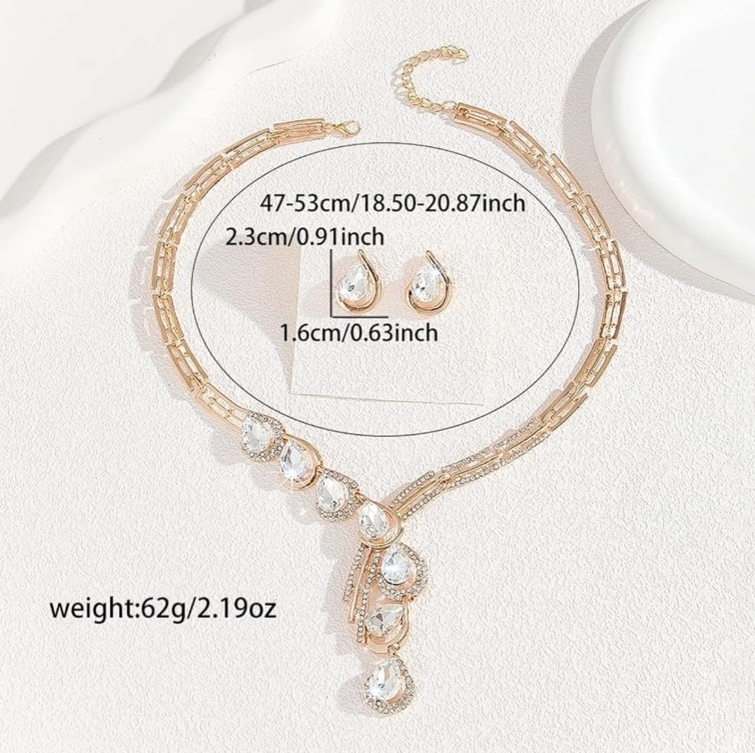 Indian bollywood gold plated necklace jewellery set for women and girls
