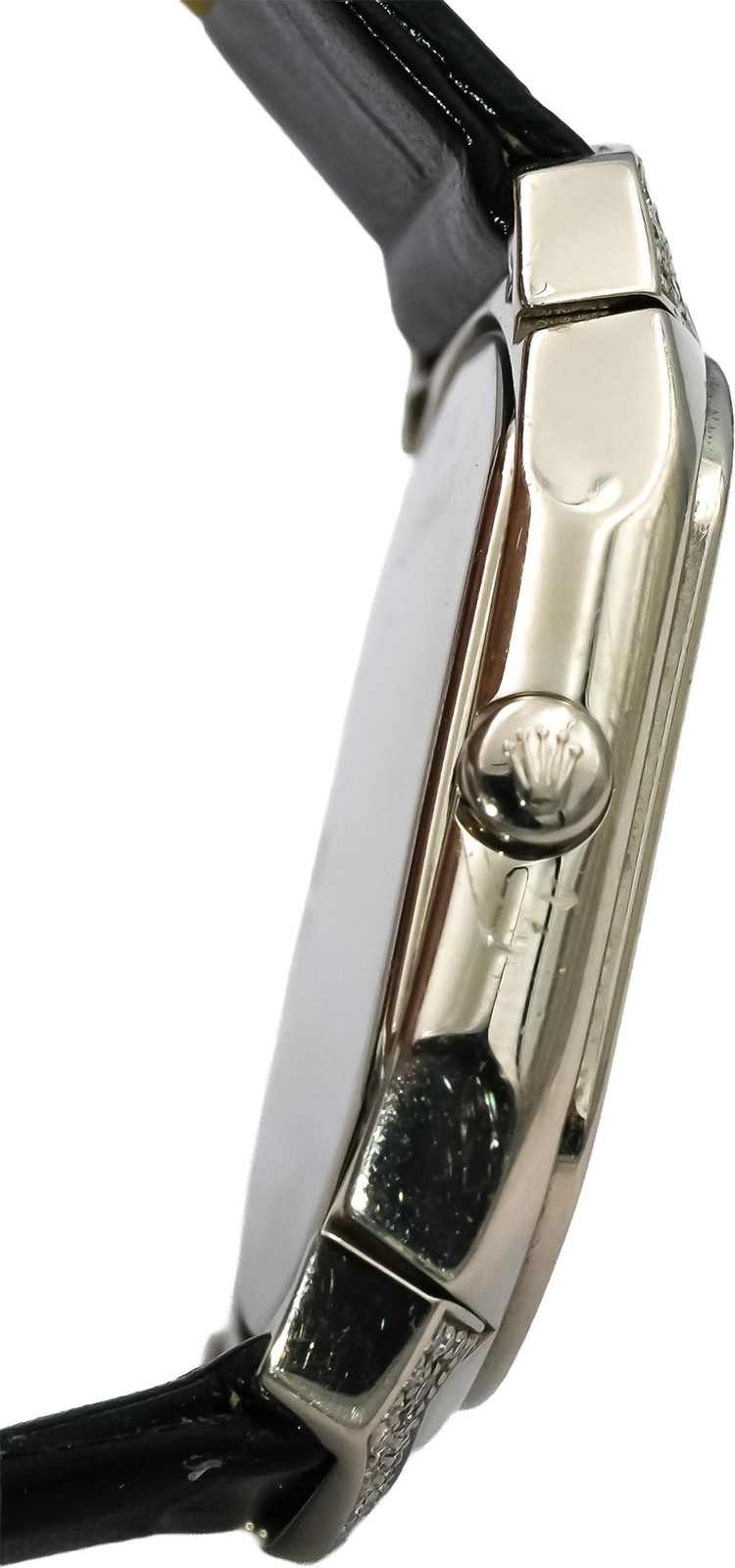 ROLEX 18k White Gold Cellini Cellissima Factory Diamond Bezel Watch Ref 6692