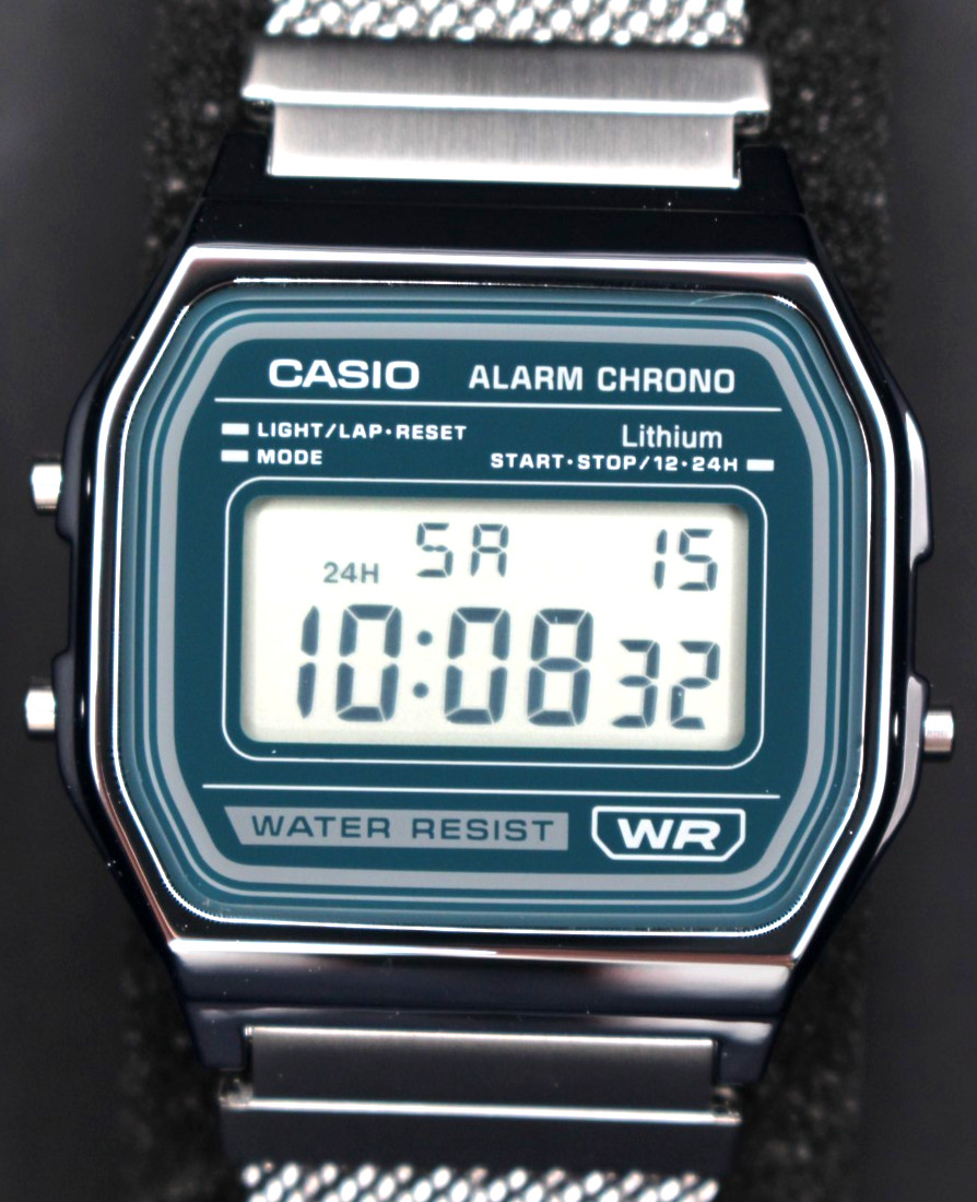 CASIO CLASSIC Series A158WEM-3JF Digital Unisex Green Dial Stainless Steel Resin