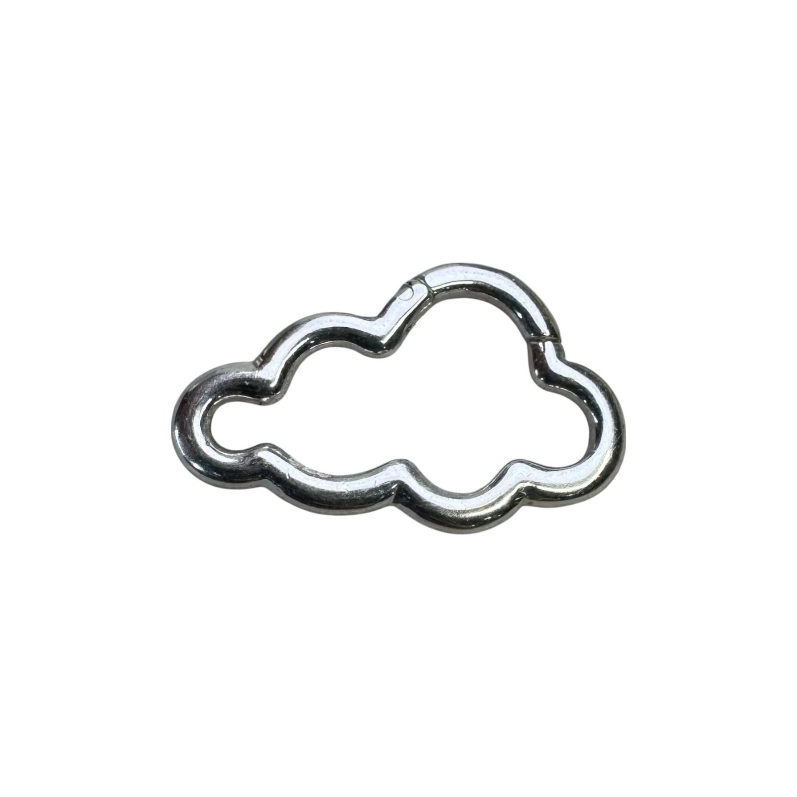 925 Sterling Silver Cloud Shape Carabiner enhancer Lock Clasp Gift jewelry